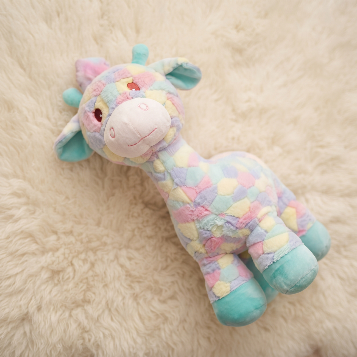Peluche Girafe Multicolore Arc-en-ciel 30 cm