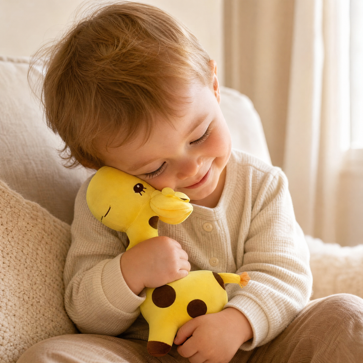 Peluche Girafe Toute Mignonne Jaune