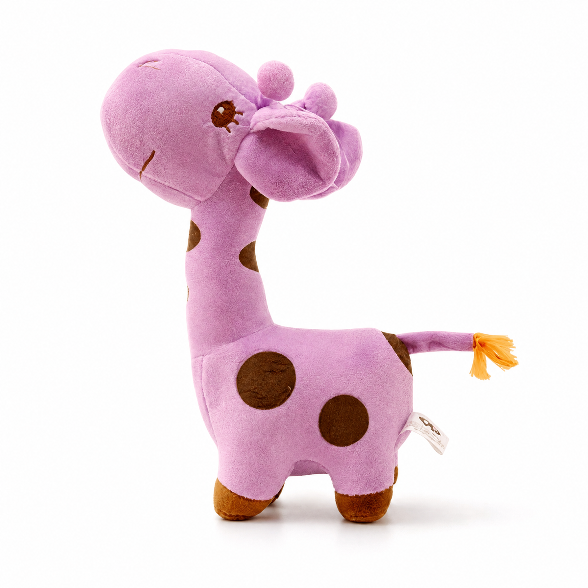 Peluche Girafe Violette Douce avec Taches Noires