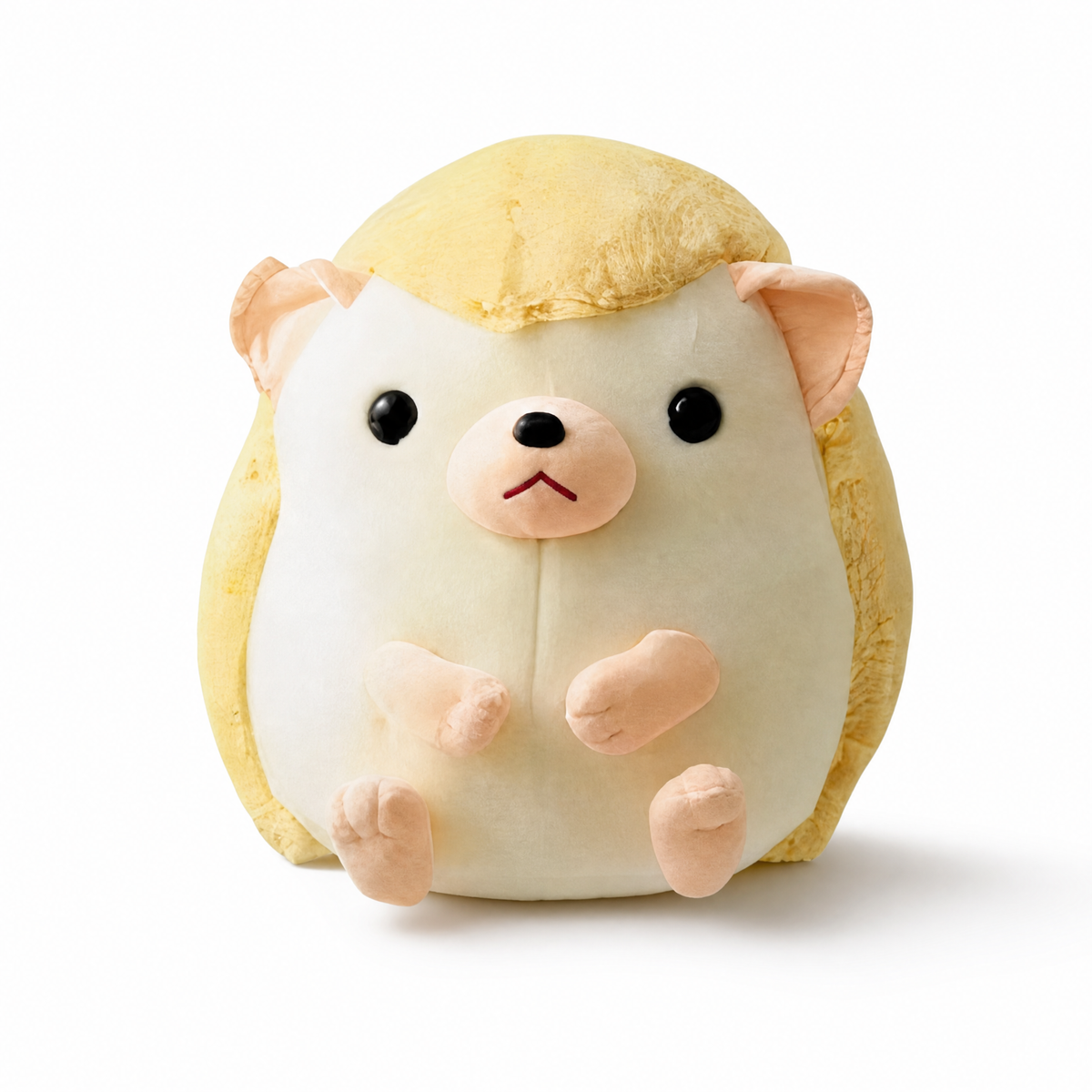 Peluche Hérisson Kawaii Jaune et Beige