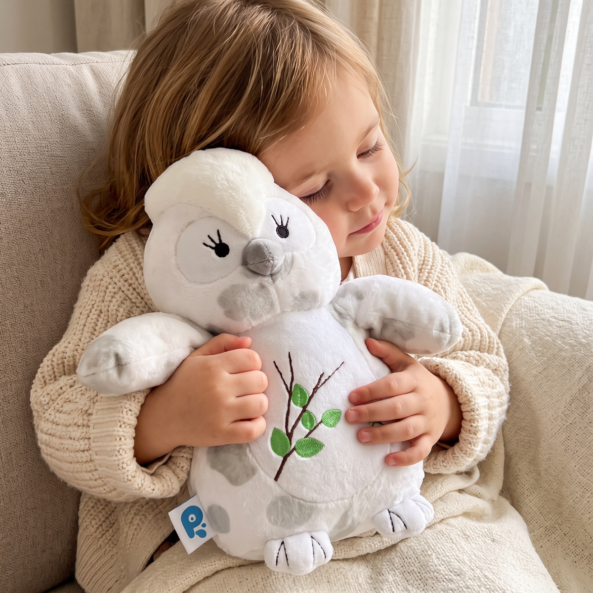 Peluche Hibou Blanc Kawaii 30cm