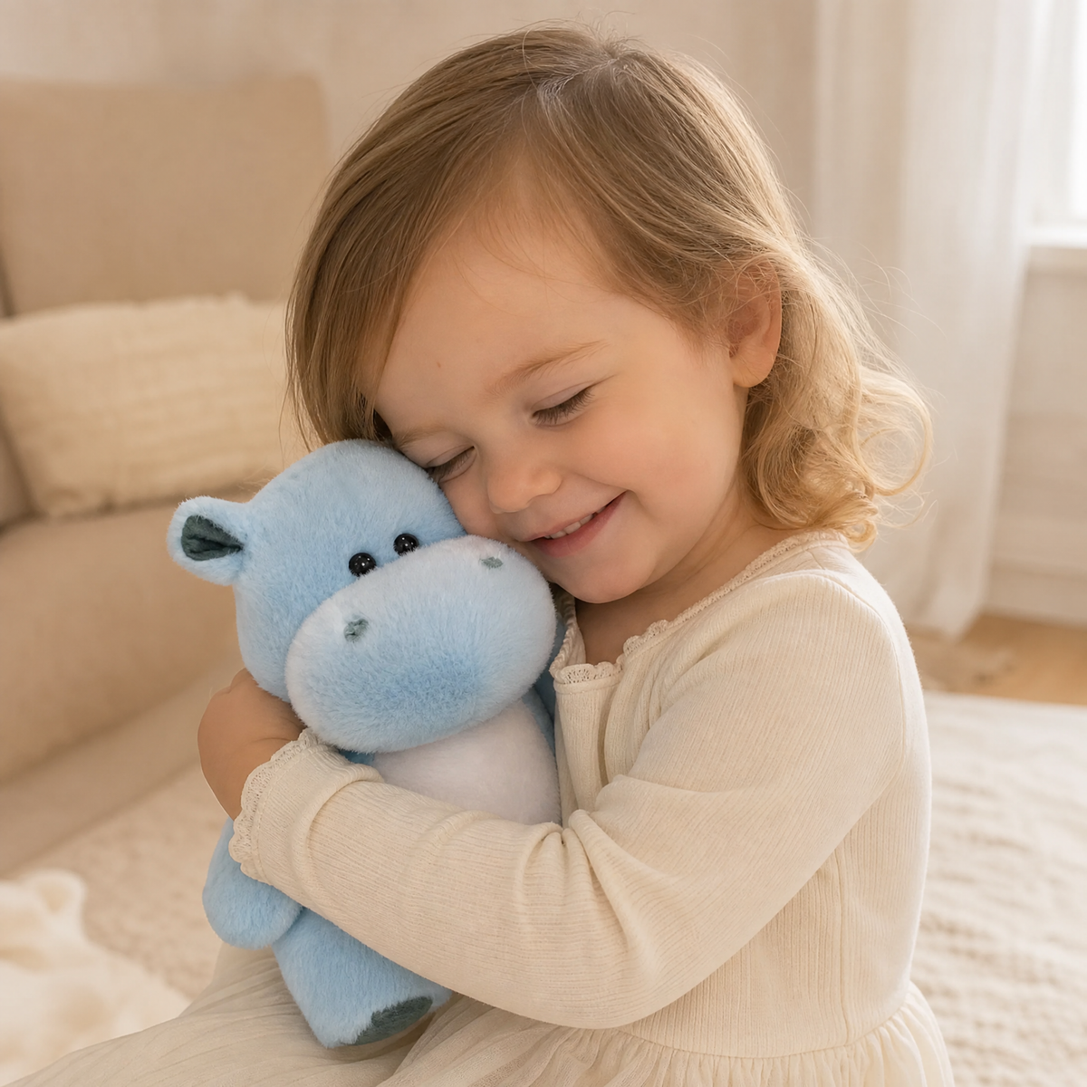 Peluche Hippopotame Tout Doux 23 cm