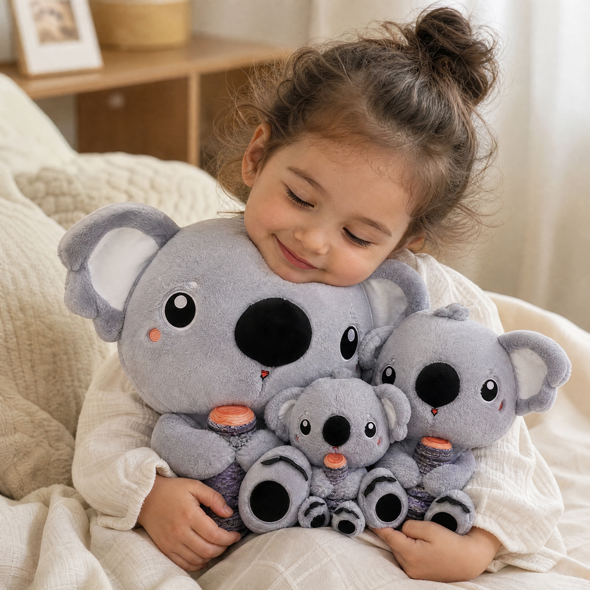 Peluche Koala Gris avec Bambou