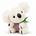 Peluche Koala Gris et Blanc avec Feuille d'Eucalyptus