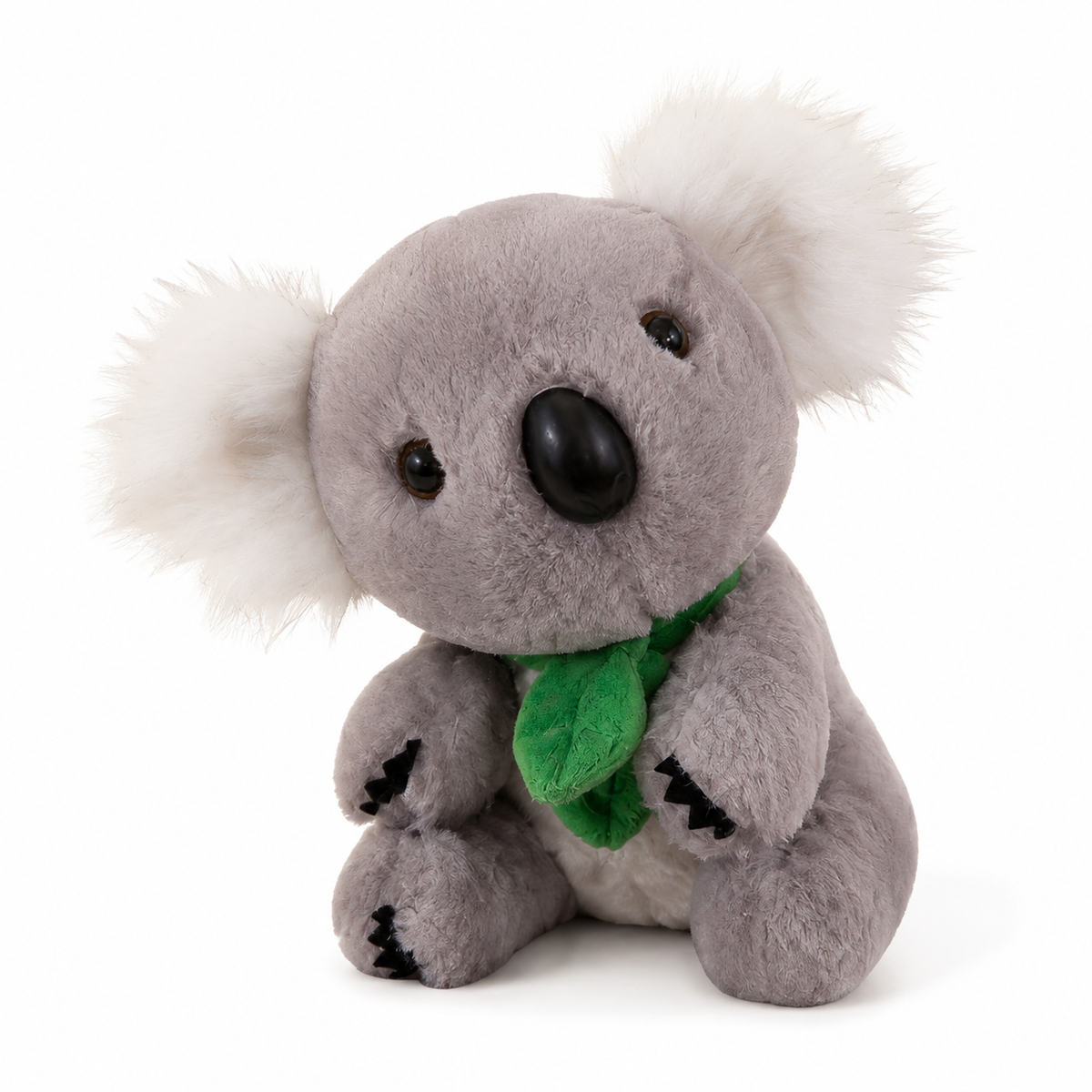 Peluche Koala Gris et Blanc avec Feuille d'Eucalyptus