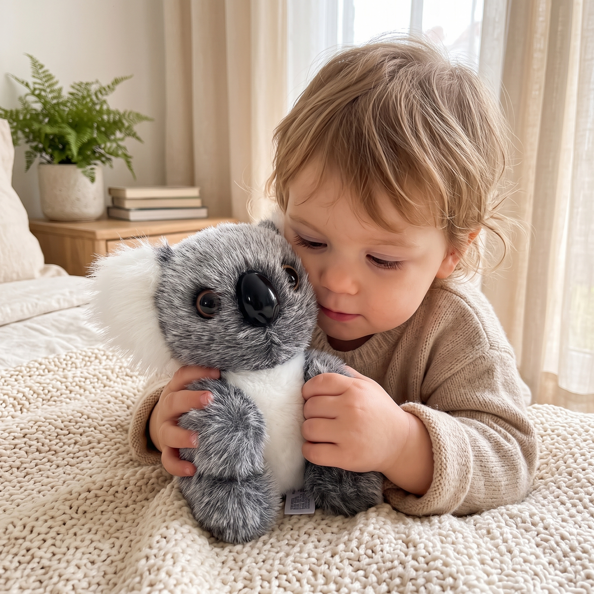 Realistisches Koala-Plüschtier Grau-Weiß
