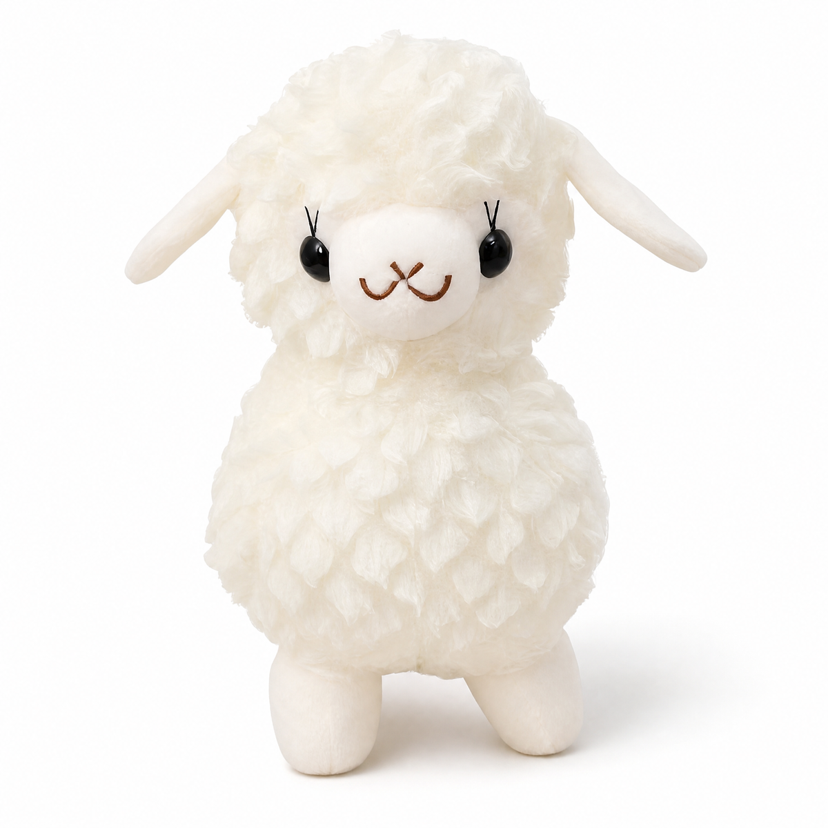 Peluche Lama Bébé Blanc Doudou 20cm