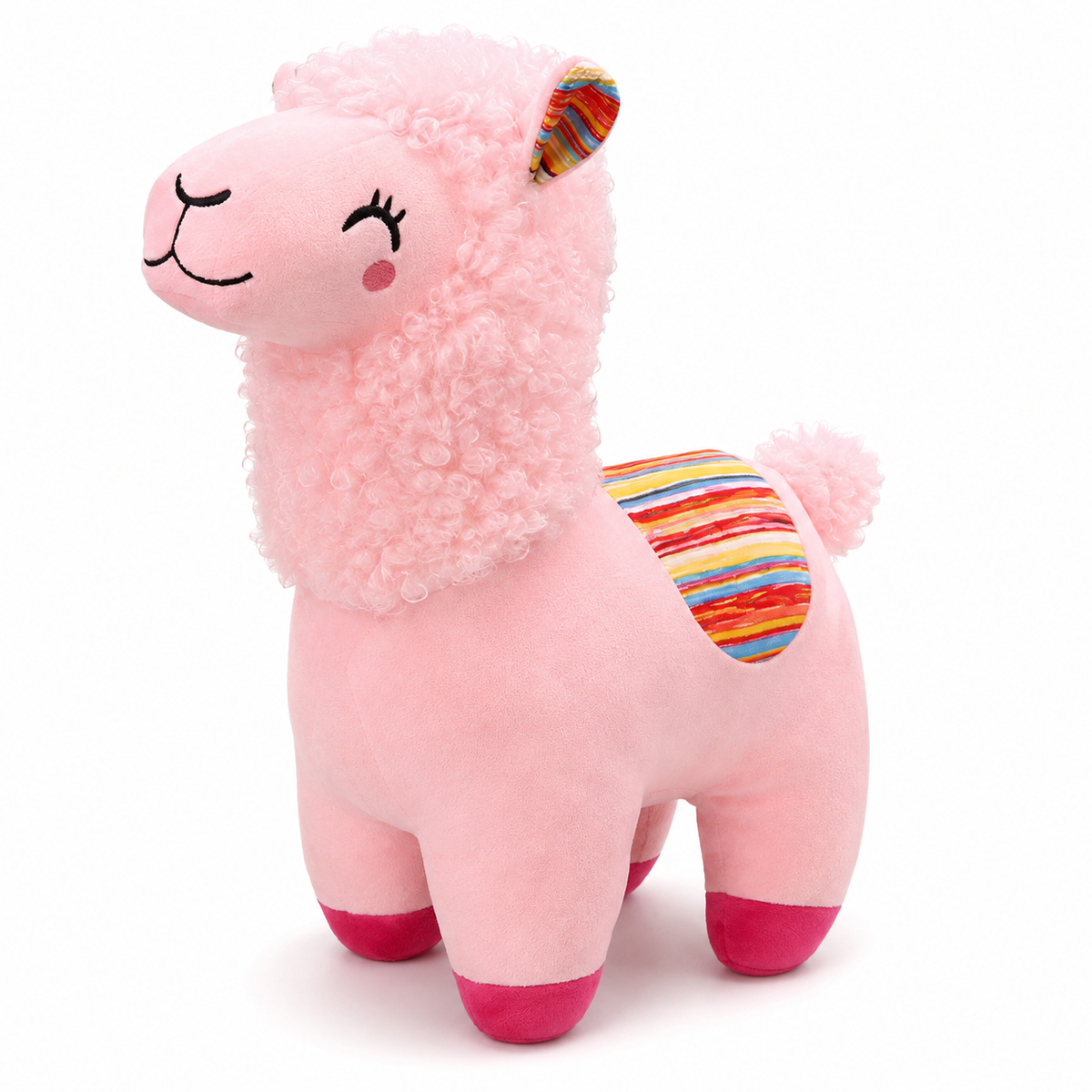 Peluche Lama Colorée à Crinière Frisée