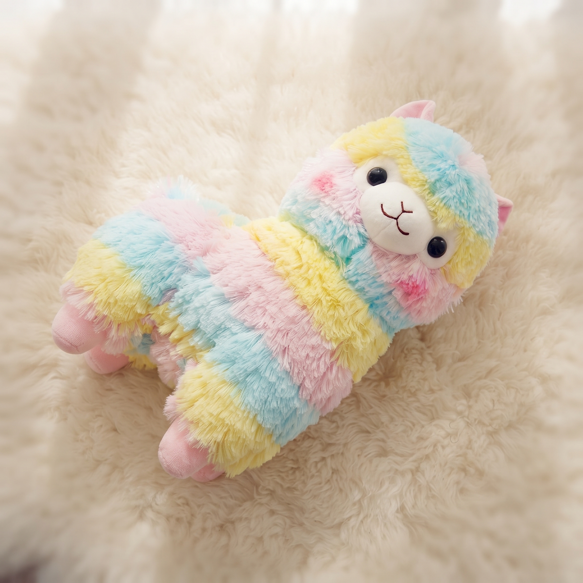 Peluche Lama Multicolore Arc-en-Ciel 25 cm