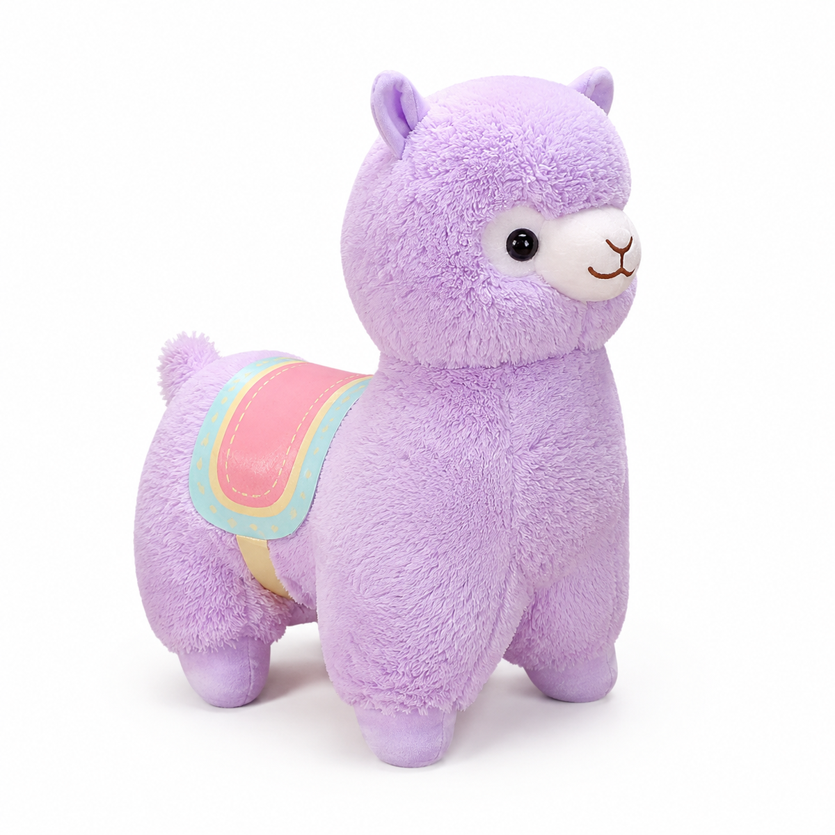 Peluche Lama Rose Arc-en-Ciel 35cm