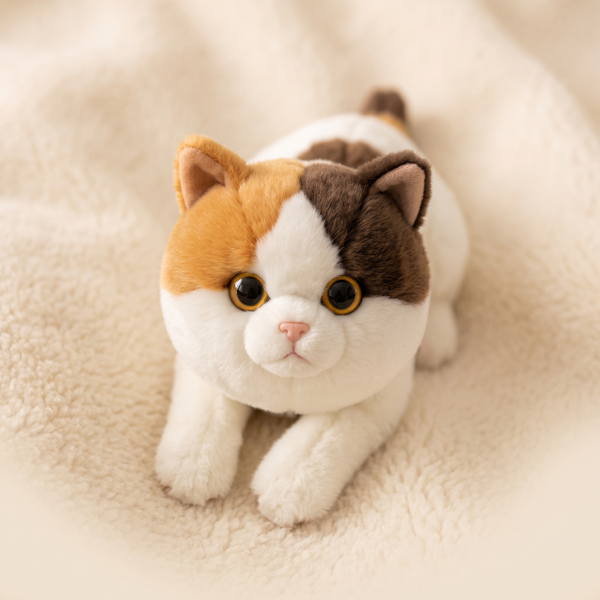 Peluche Lestée Chat Tricolore