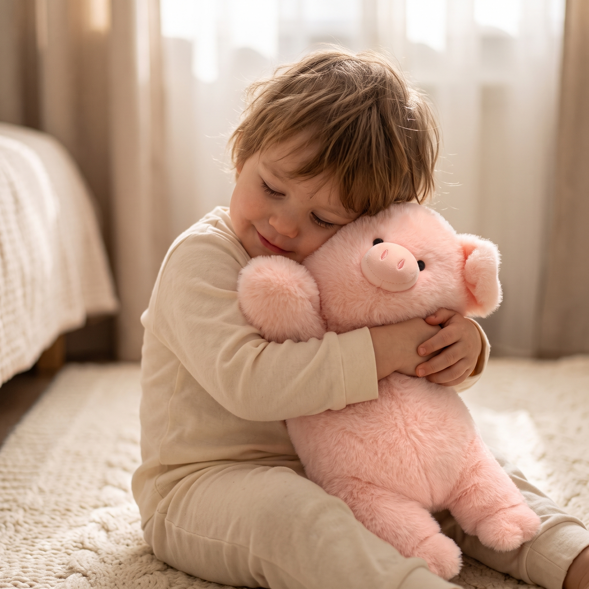Beschwertes Plüschtier Schwein Rosa