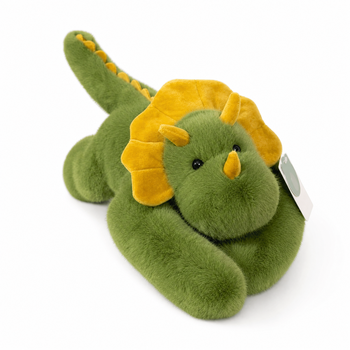 Peluche Lestée Dinosaure Tricératops Vert