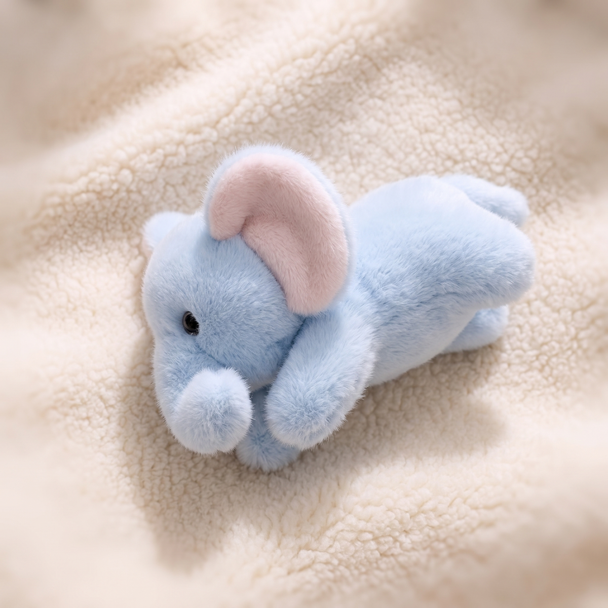 Beschwertes Plüschtier Elefant Blau 30 cm