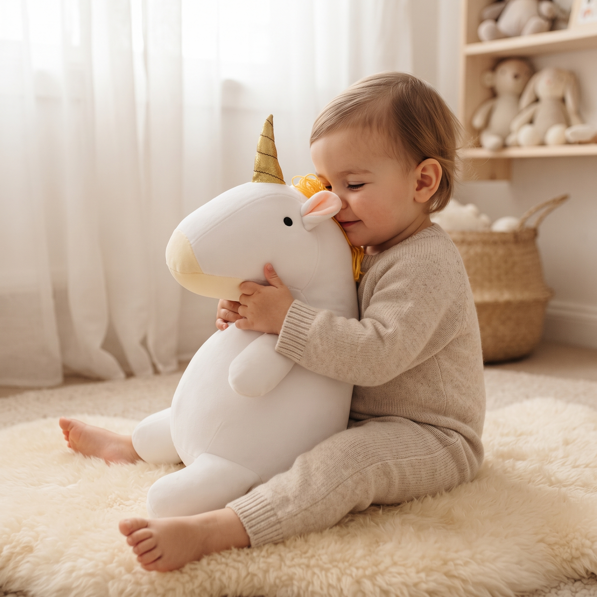 Beschwertes Plüschtier Einhorn Weiß
