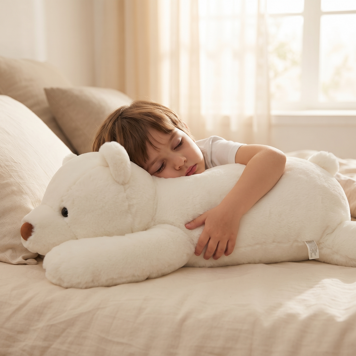 Riesiges beschwertes Plüschtier Teddybär Weiß