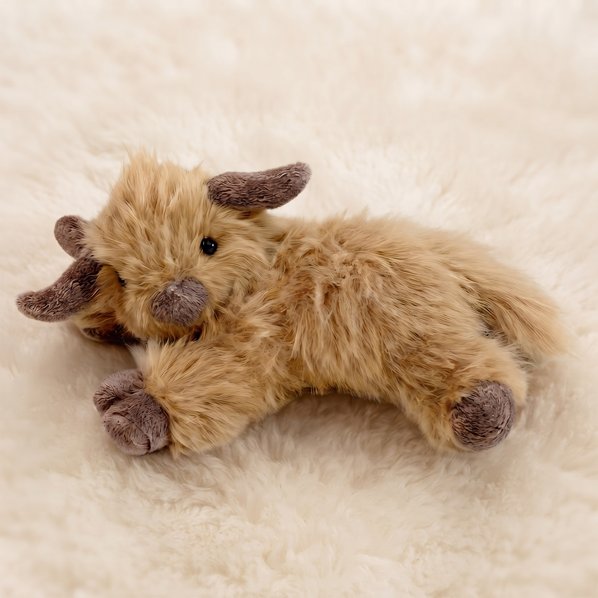 Peluche Lestée Vache Highland Chauffante