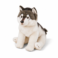Peluche Loup Gris et Blanc 38 cm