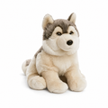 Realistisches Wolf-Plüschtier Grau 30 cm