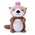 Peluche Loutre avec Poulpe Rose