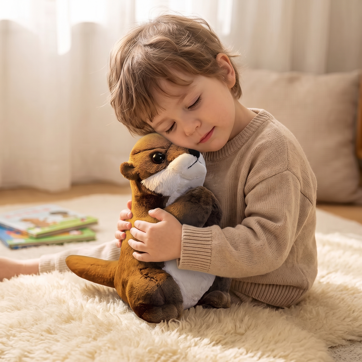 Peluche Loutre en Prière 19 cm
