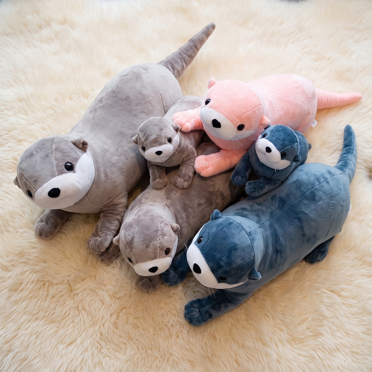 Plüschtier Otter Grau 40 bis 80 cm