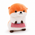 Peluche Loutre Tablier à Carreaux