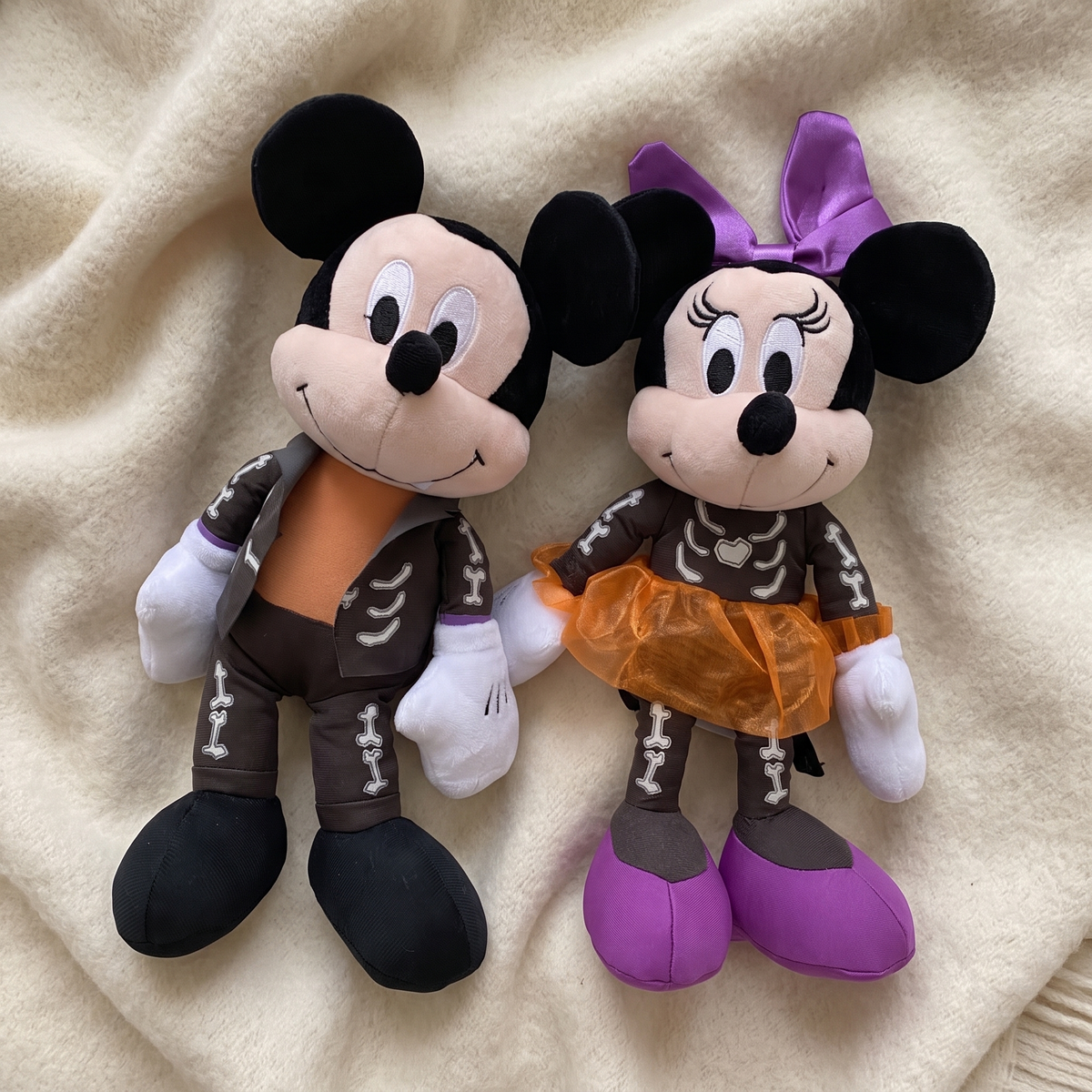 Peluche Mickey Minnie Halloween Squelette