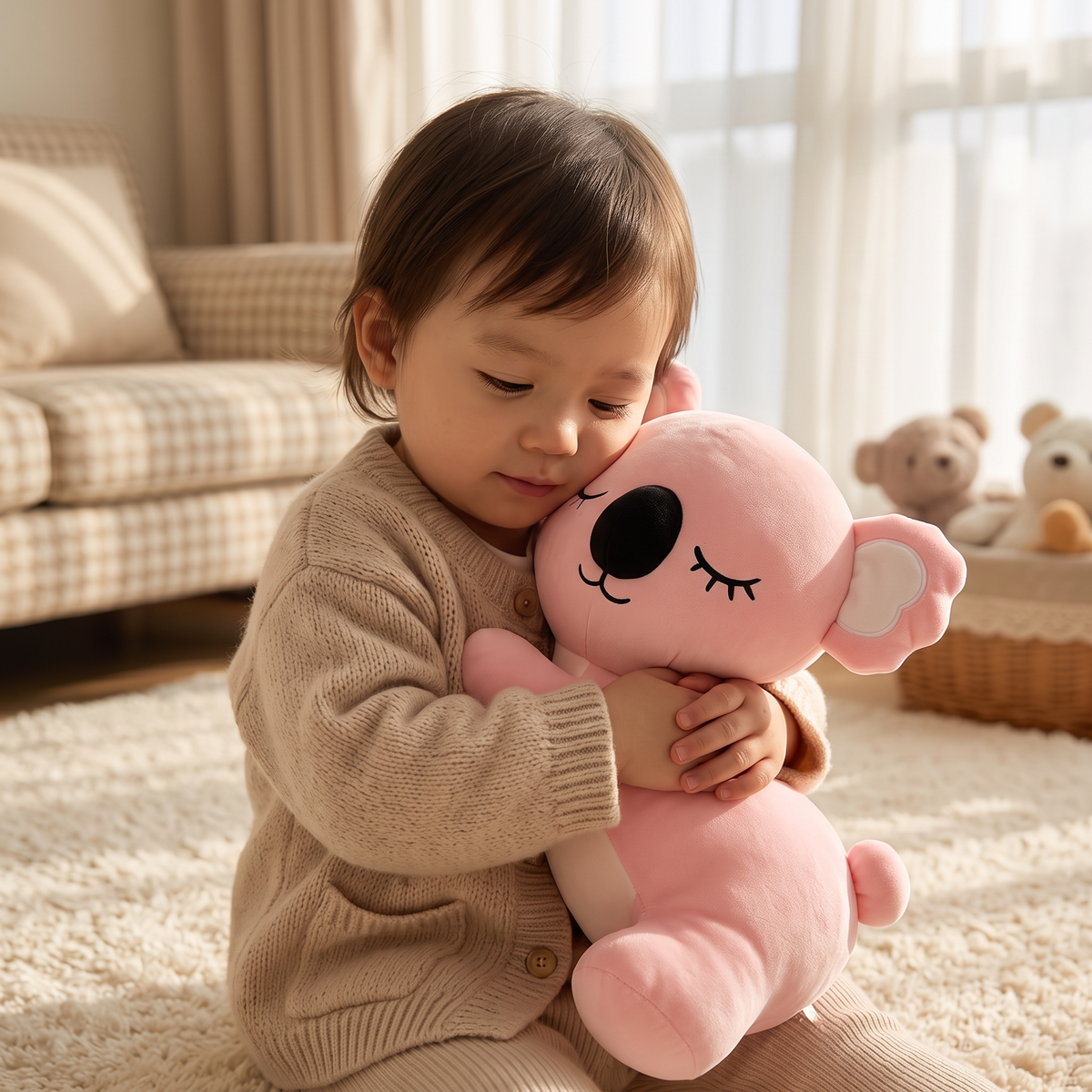 Beruhigendes Kuschel-Kissen-Plüschtier Koala Rosa