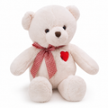 Peluche Ours Blanc Cœur Rouge