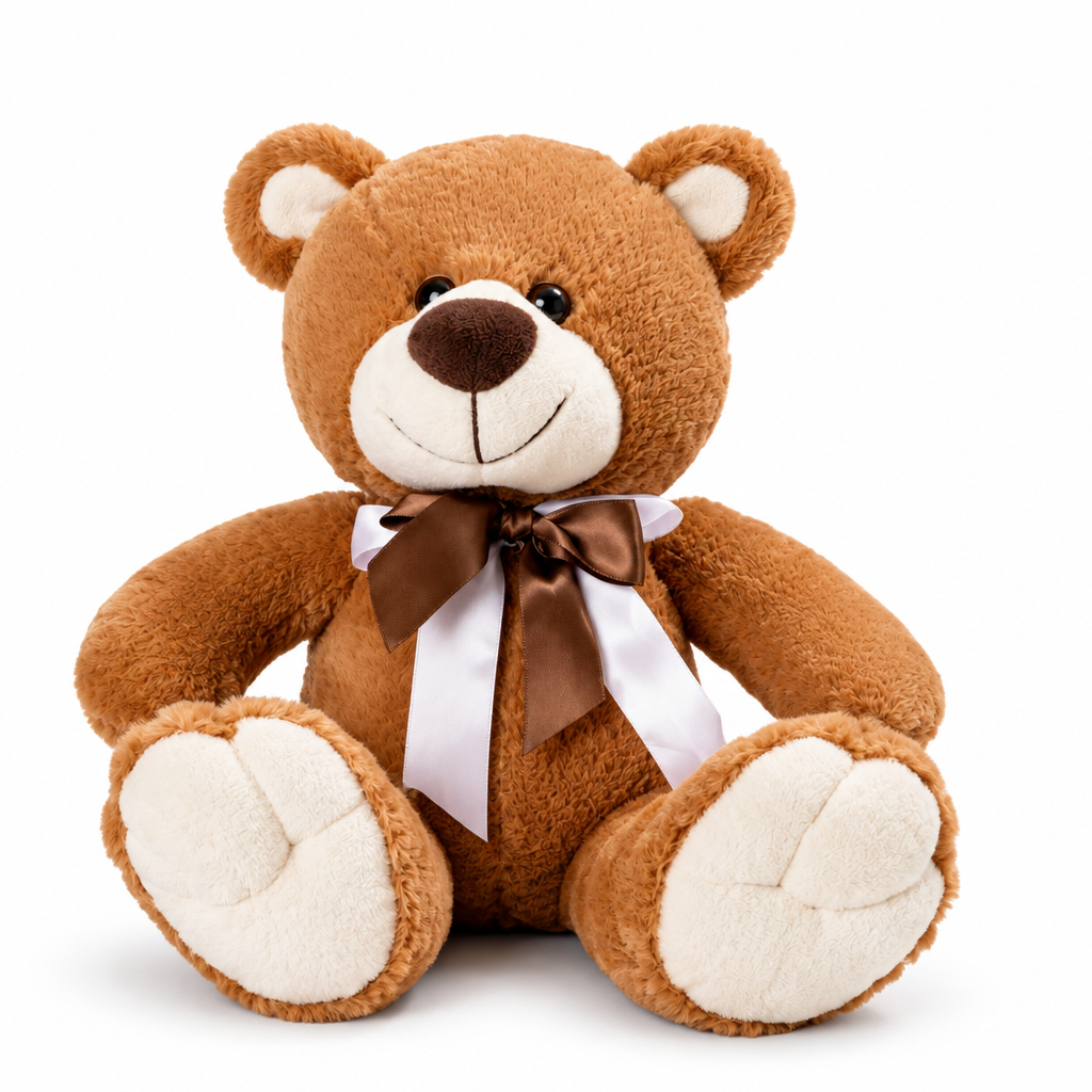 Plüschtier Teddybär Braun mit Satinschleife
