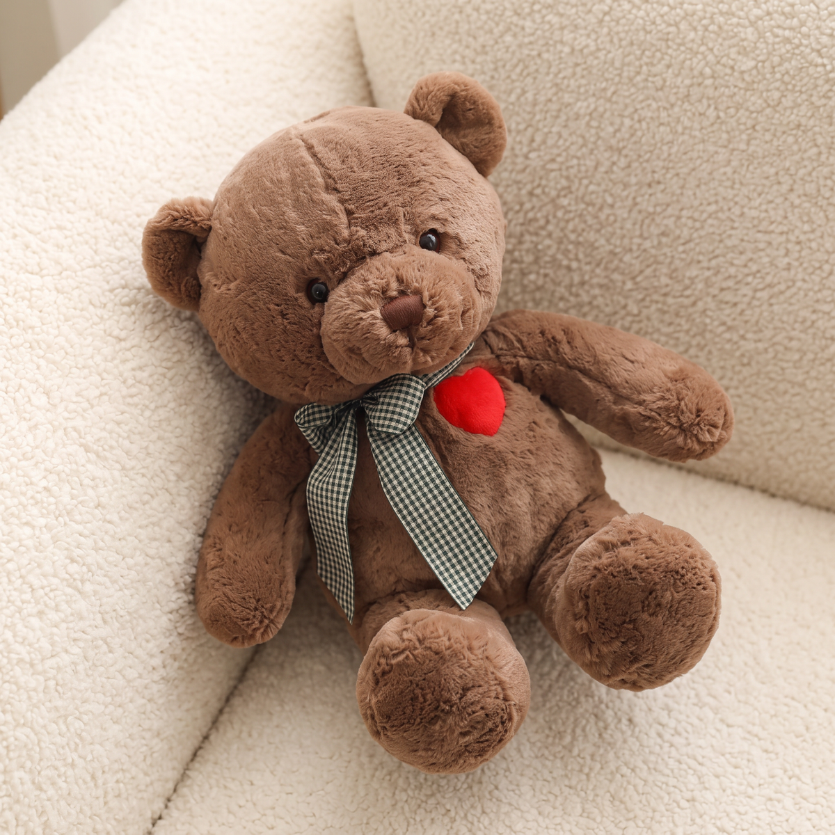 Peluche Ours Cœur Brun