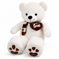 Peluche Ours Géant Blanc Cœur Love