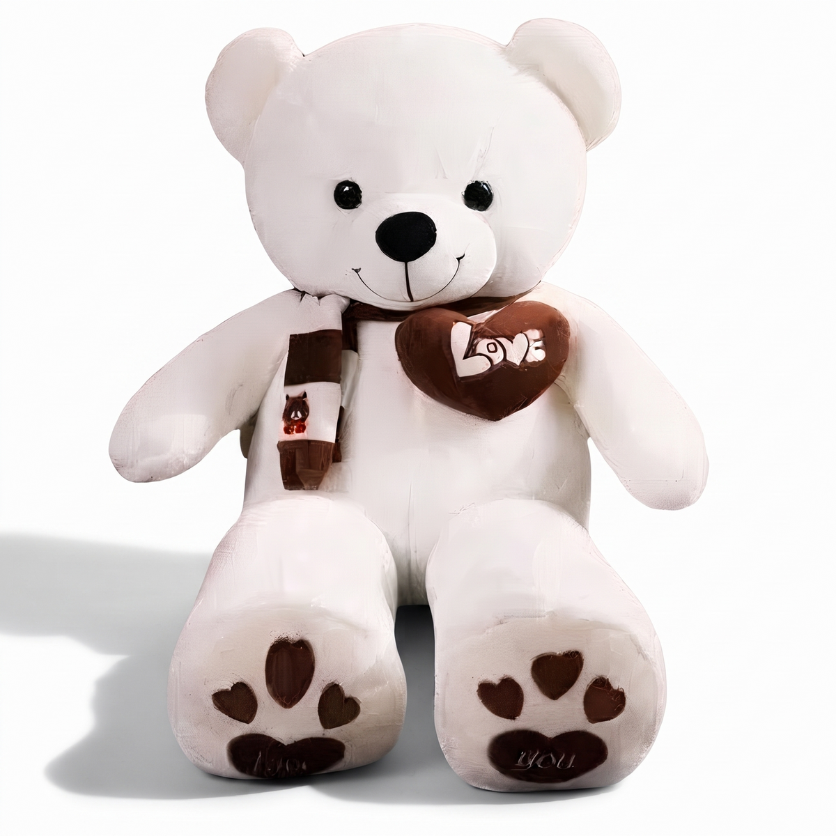 Peluche Ours Géant Blanc Cœur Love