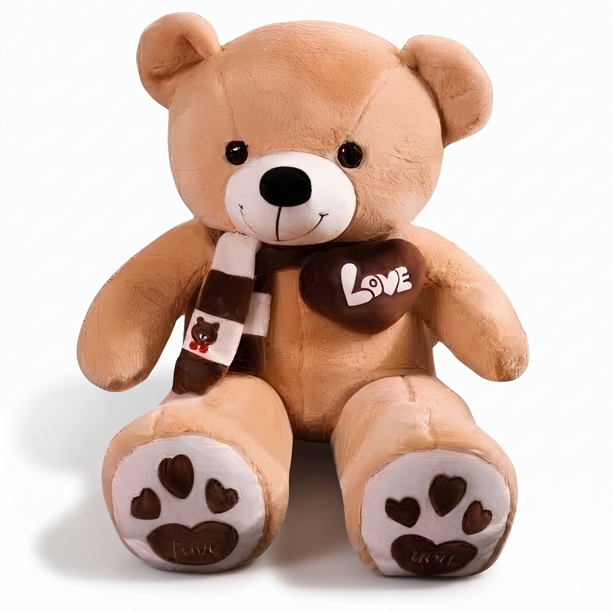 Peluche Ours Géante Beige Cœur Love