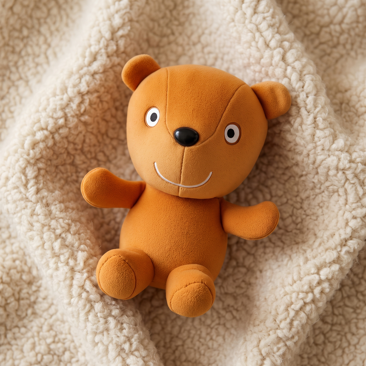 Plüschtier Lächelnder Teddybär Orange 19 cm