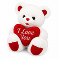 Peluche Ourson Cœur I Love You Blanc et Rouge