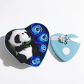 Peluche Panda Coffret Cœur Bleu Saint-Valentin
