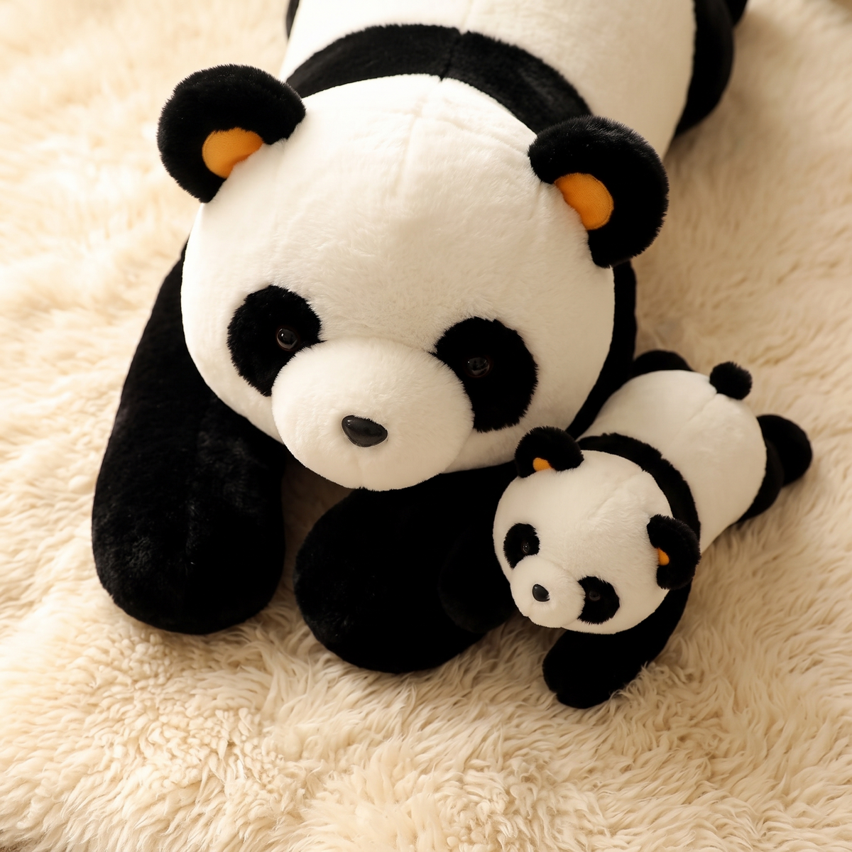 Peluche Panda Géante Lestée Noir et Blanc