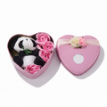 Peluche Saint Valentin Panda Coffret Cœur Rose