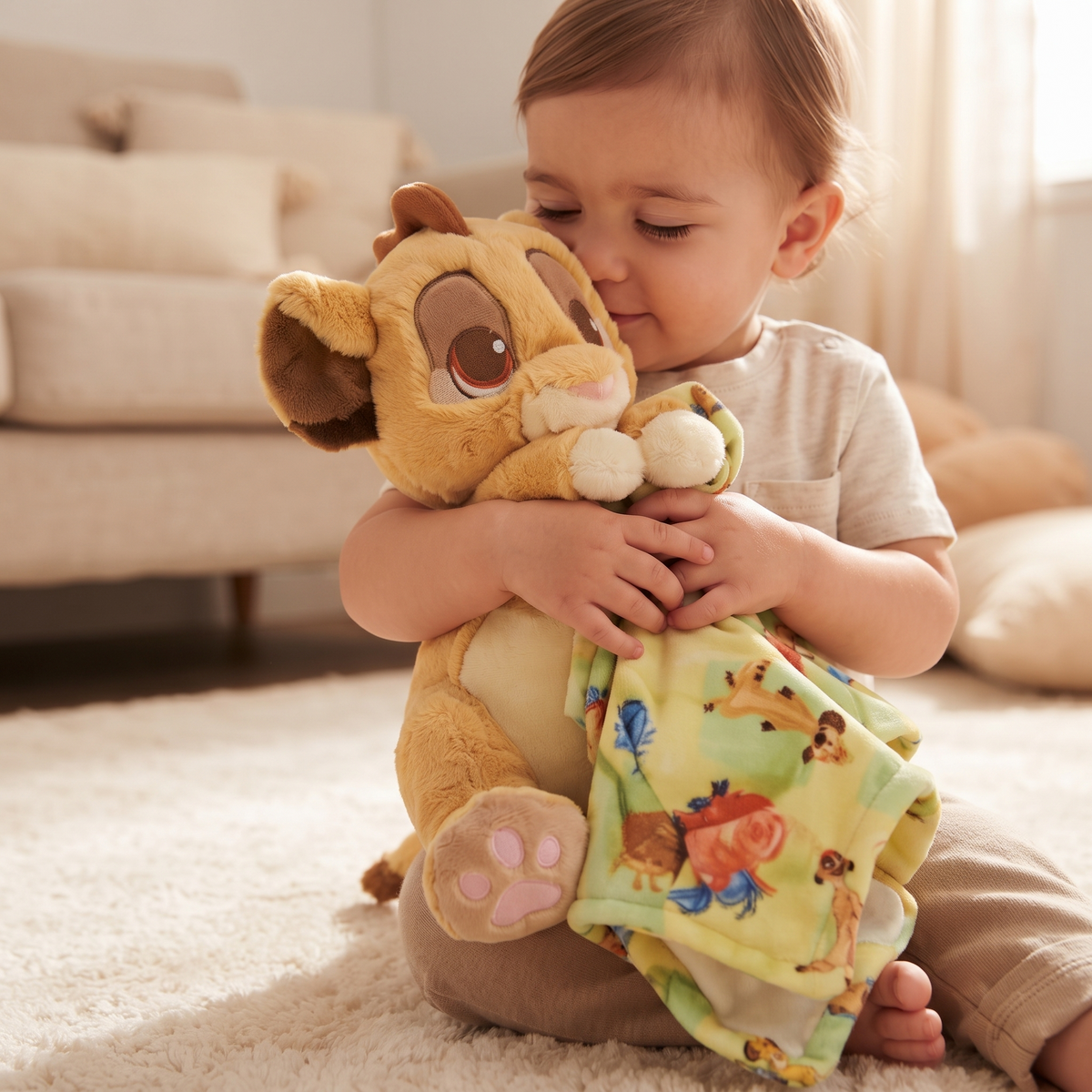 Peluche Simba avec Couverture Amovible