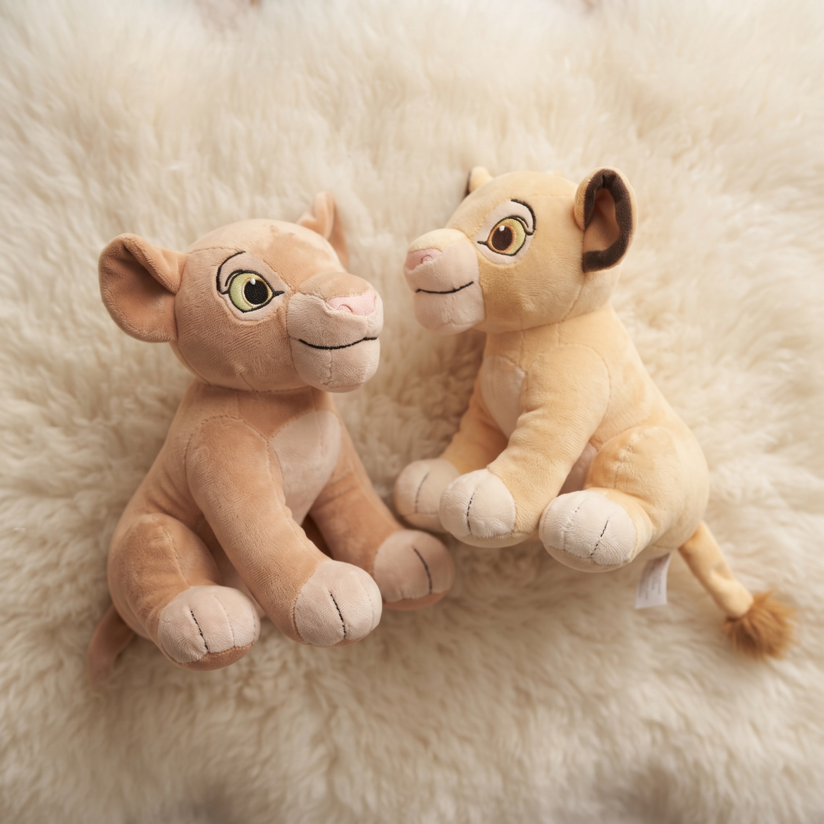 Peluche Simba et Nala Duo Roi Lion 26cm