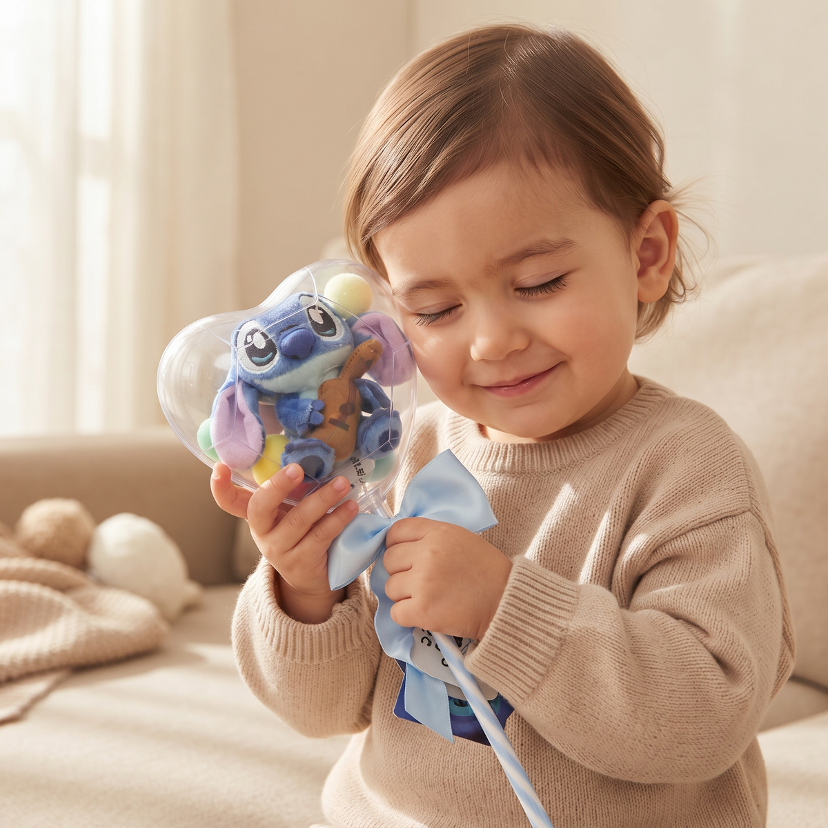 Peluche Stitch Écrin Cœur Saint-Valentin