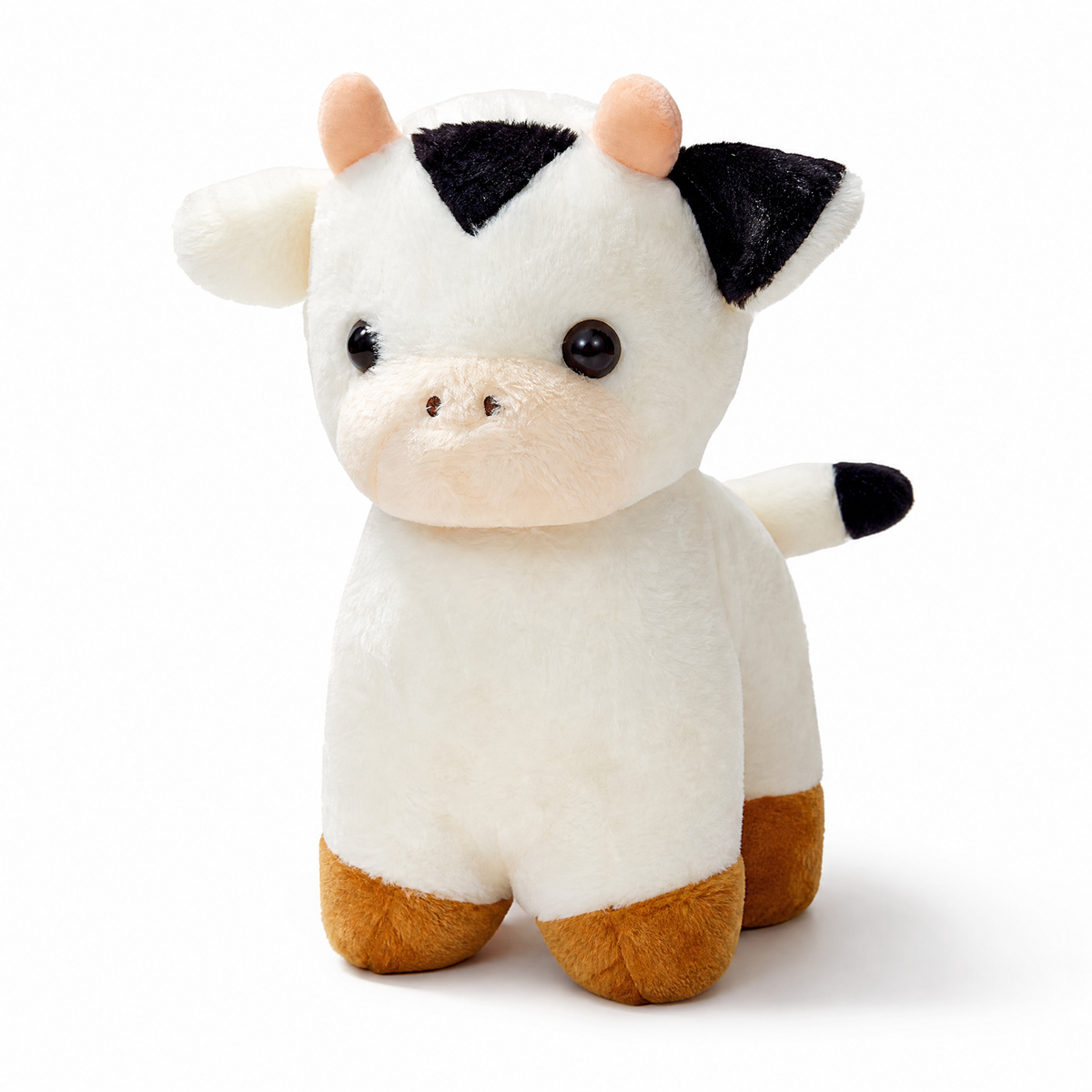 Peluche Vache Bébé Blanc et Noir
