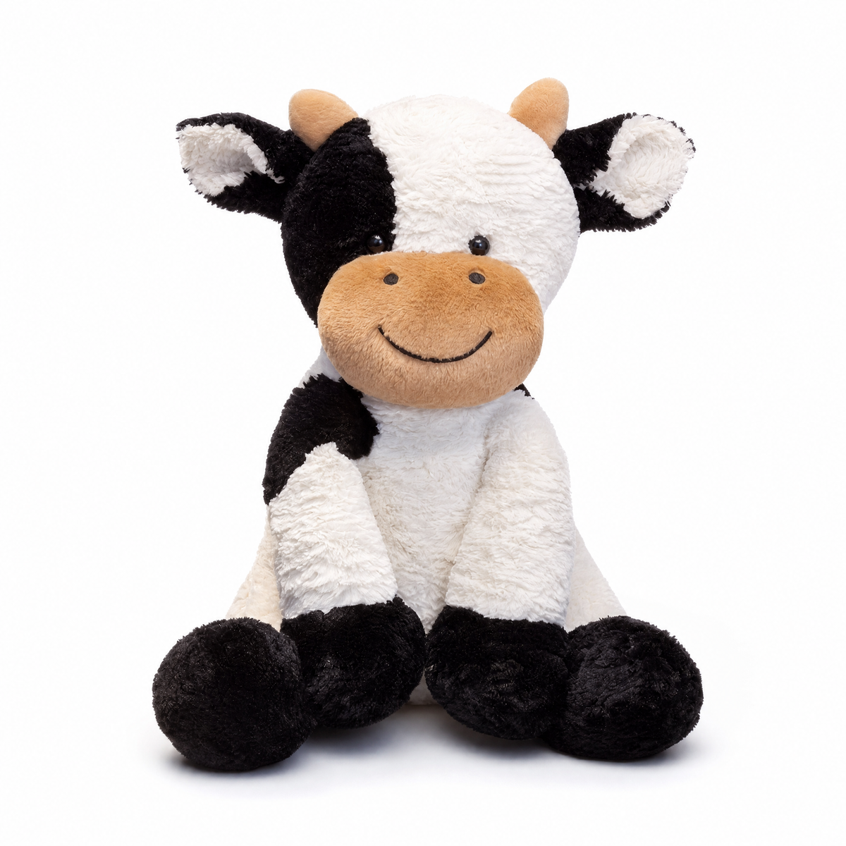Peluche Vache Douce Noir et Blanc