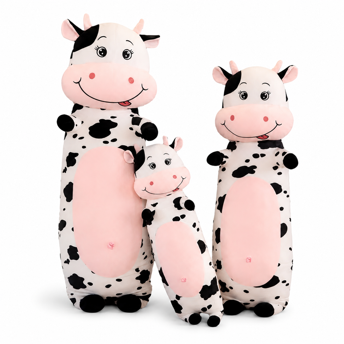 Peluche Vache Géante Tachetée 70-100cm