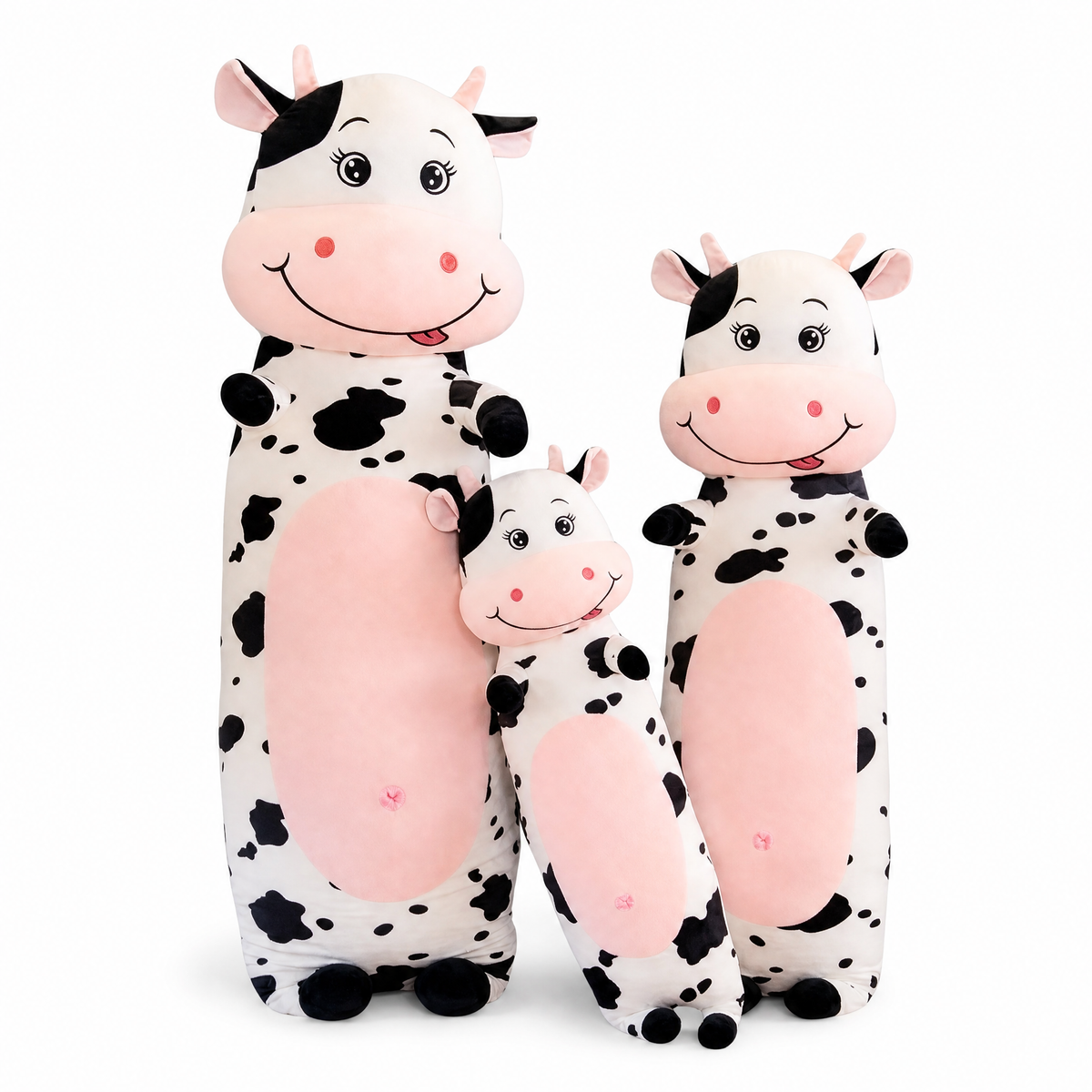 Peluche Vache Géante Tachetée 70-100cm