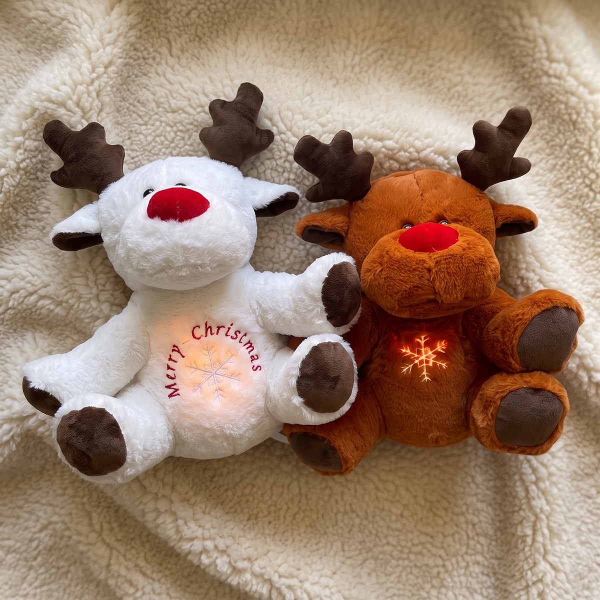 Peluche Veilleuse Respirante Renne de Noël