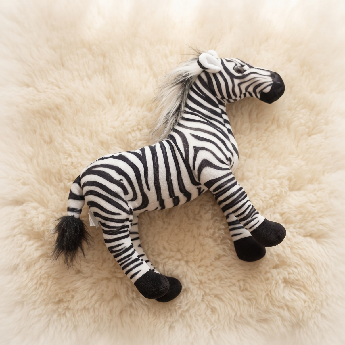 Peluche Zèbre Réaliste 30 cm