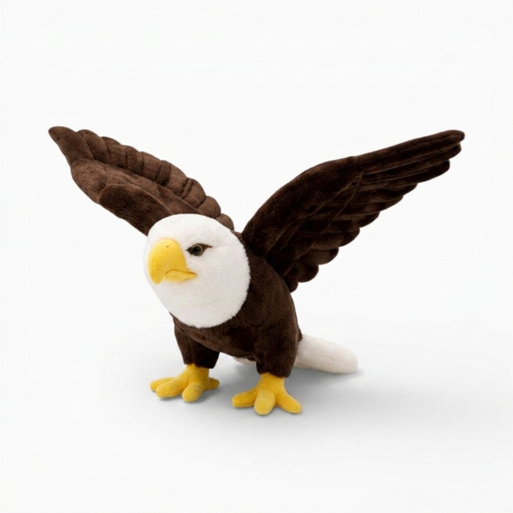 Peluche Aigle Réaliste Ailes Déployées
